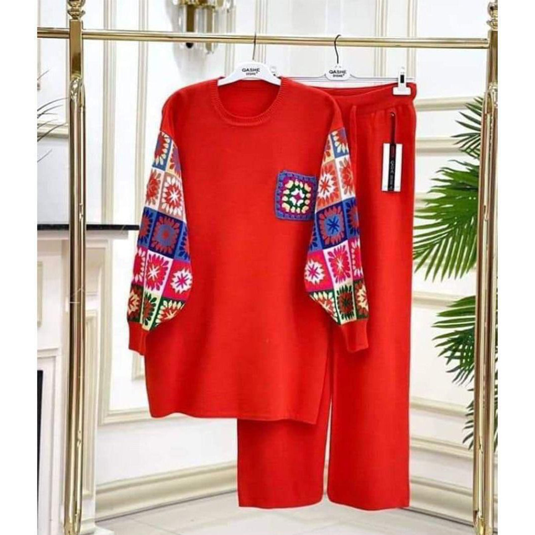 Choice Wear 2-Piece Printed Winter Outfit for Women Colour Sleeve & Pocket Style