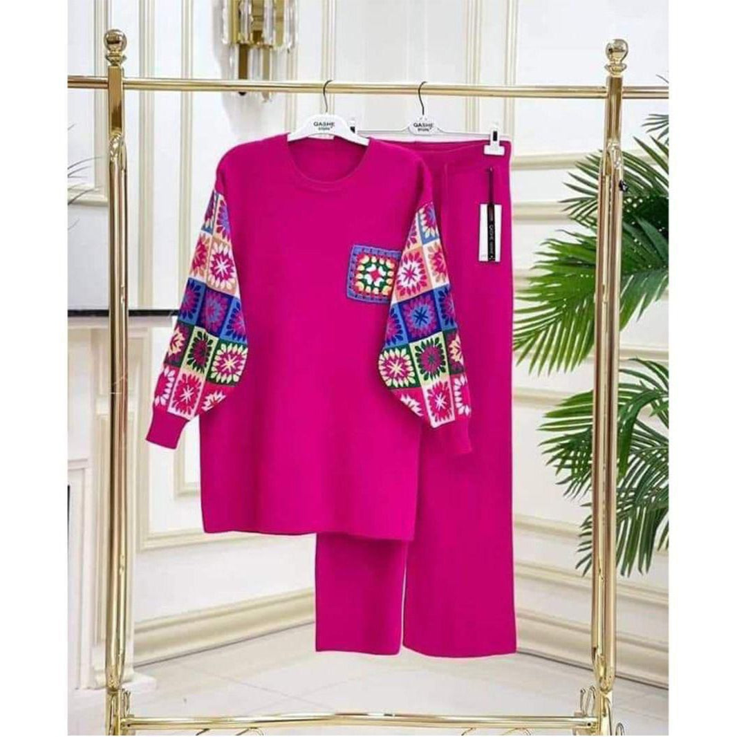 Choice Wear 2-Piece Printed Winter Outfit for Women Colour Sleeve & Pocket Style