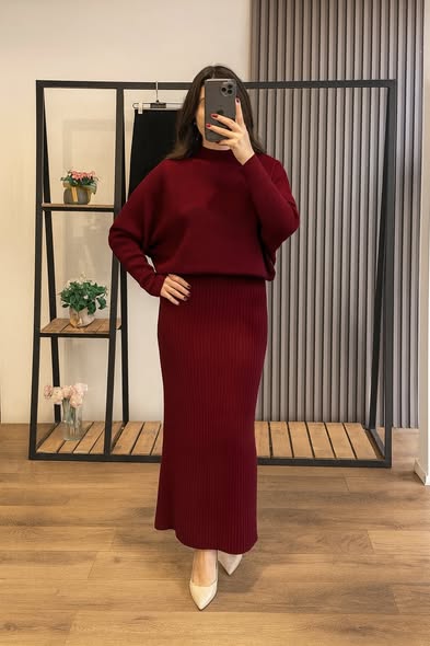 Choicewear Modest Chic Winter bodycon set