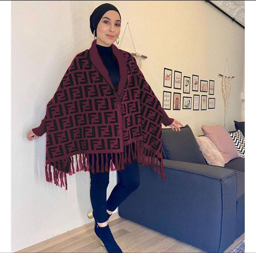 Choice Wear Women's Fendi Style Shawl Double Fleece Full Printed Winter Collection