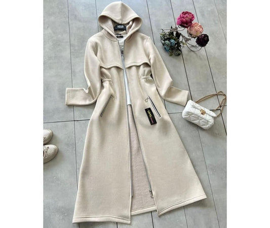Choice Wear Oversized Long Hooded Fleece Upper for Women Winter Warm Coat Style Premium Quality