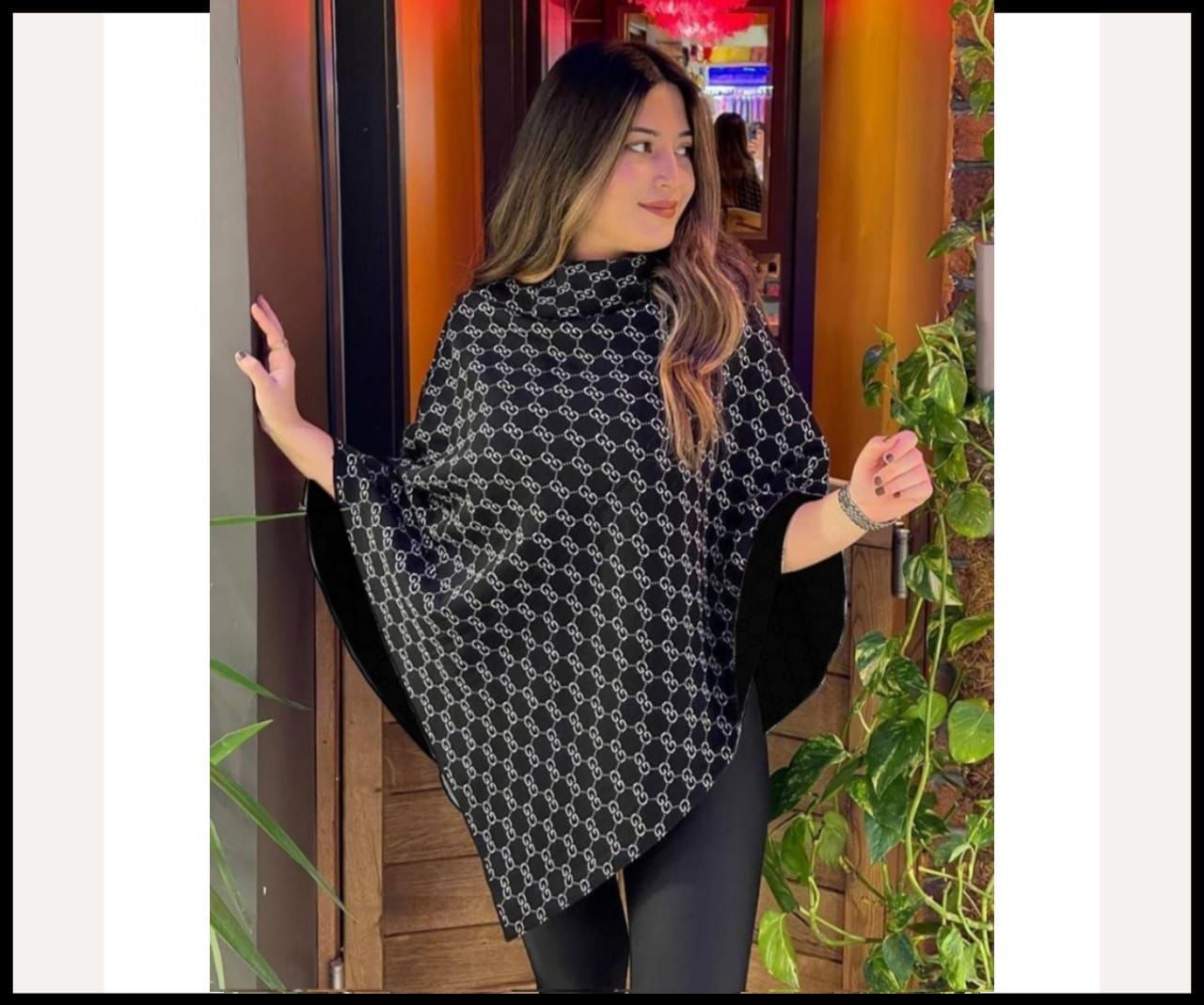 Choice Wear Branded Winter Turtleneck Cloak Poncho Long Fleece Shawl Style Elegant & Warm Limited Colors