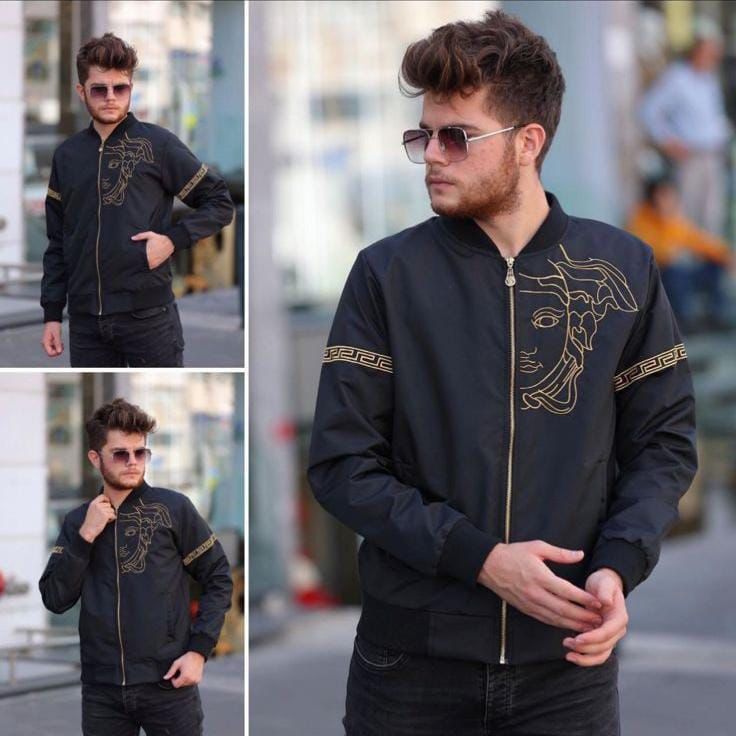 Choice Wear Men’s Printed Bomber Jacket Winter Collection Stylish Fleece