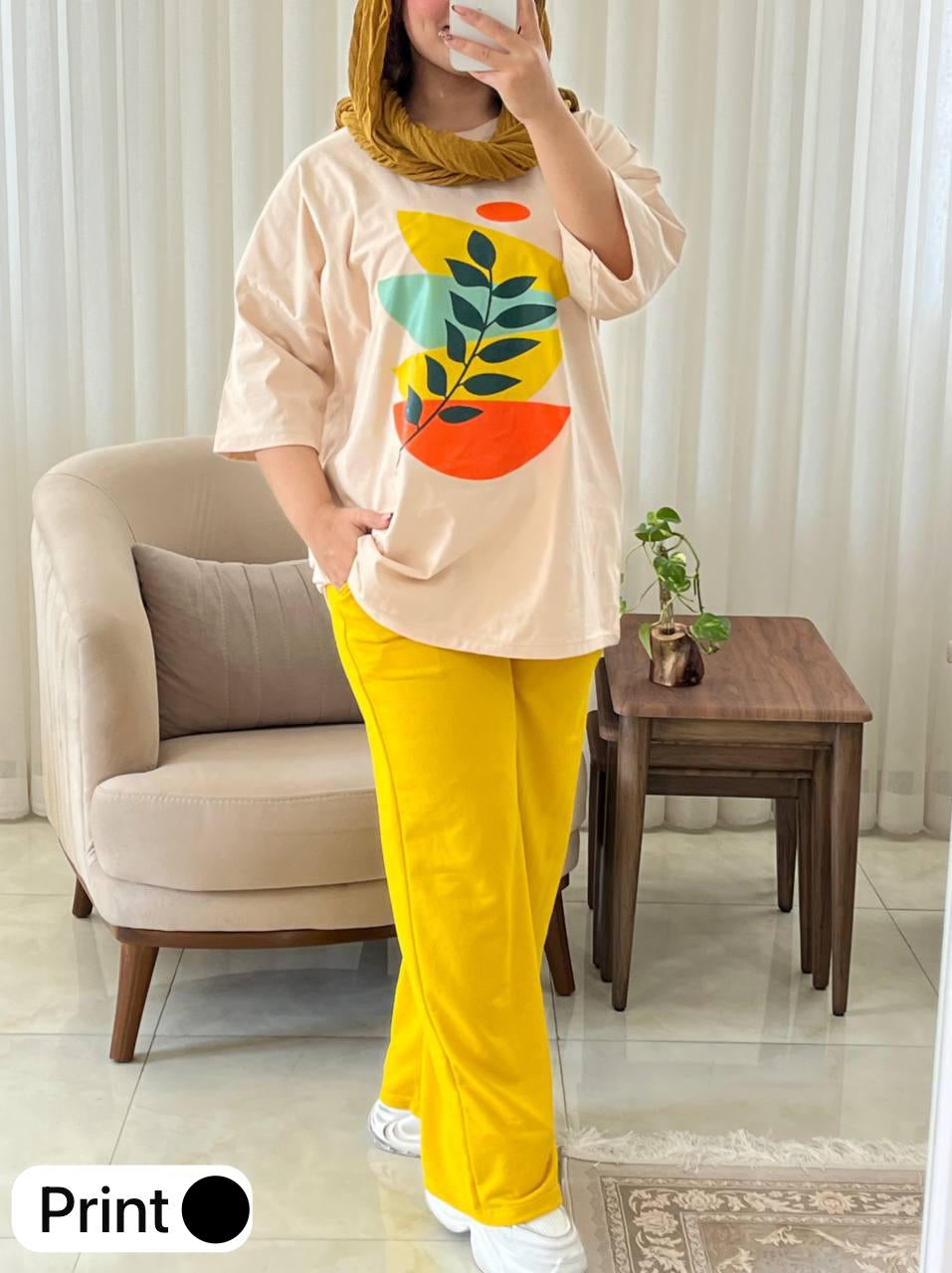 Choice Wear Printed Drop-Shoulder Tee & Trousers Set β Trendy Comfort for Everyday Style