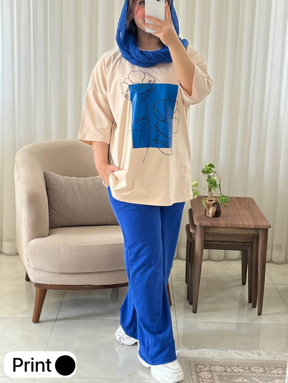 Choice Wear Printed Drop-Shoulder Tee & Trousers Set β Trendy Comfort for Everyday Style