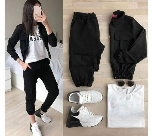 Choice Wear 3-Piece Winter Tracksuit for Women Pocket Style, Stylish & Warm