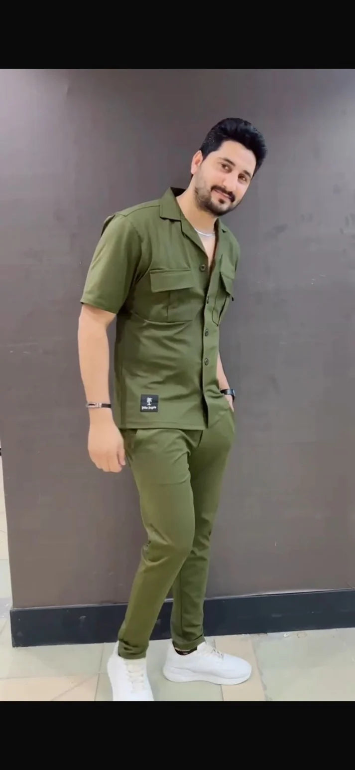 Choice Wear 2-Piece Collar Style Tracksuit for Men | Stylish Winter Co-Ord