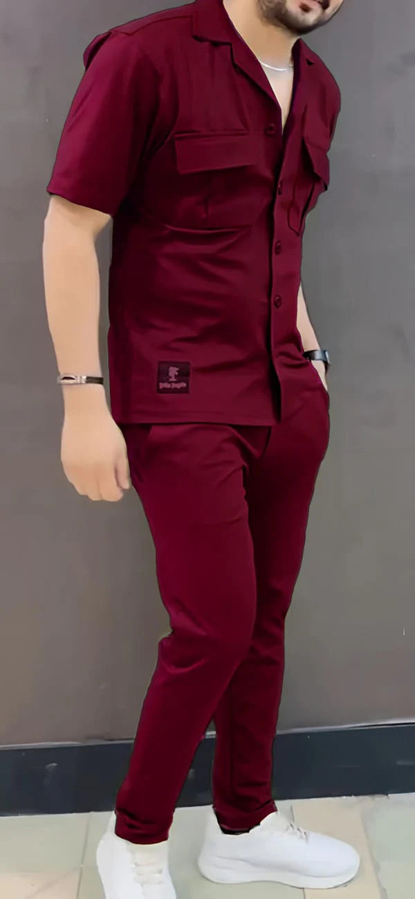 Choice Wear 2-Piece Collar Style Tracksuit for Men | Stylish Winter Co-Ord