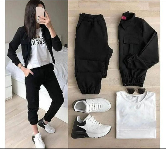 Choice Wear 3-Piece Winter Tracksuit for Women Pocket Style, Stylish & Warm