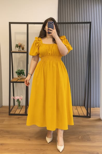 ChoiceWear Classic Puff-Sleeve comfy vacation frock