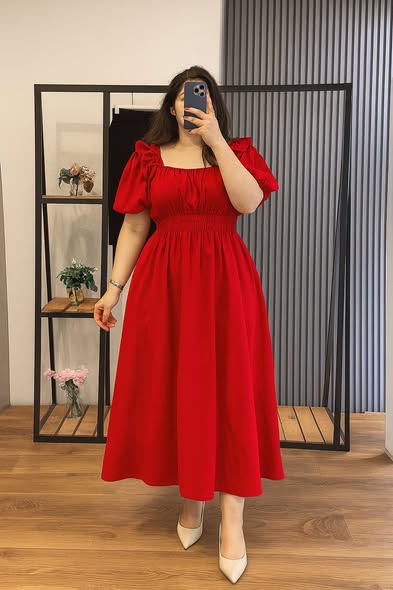 ChoiceWear Classic Puff-Sleeve comfy vacation frock