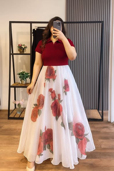 ChoiceWear Rose Elegance 3-Piece Maxi Set