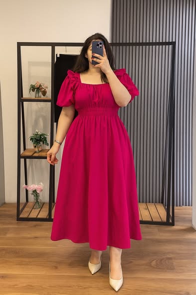 ChoiceWear Classic Puff-Sleeve comfy vacation frock