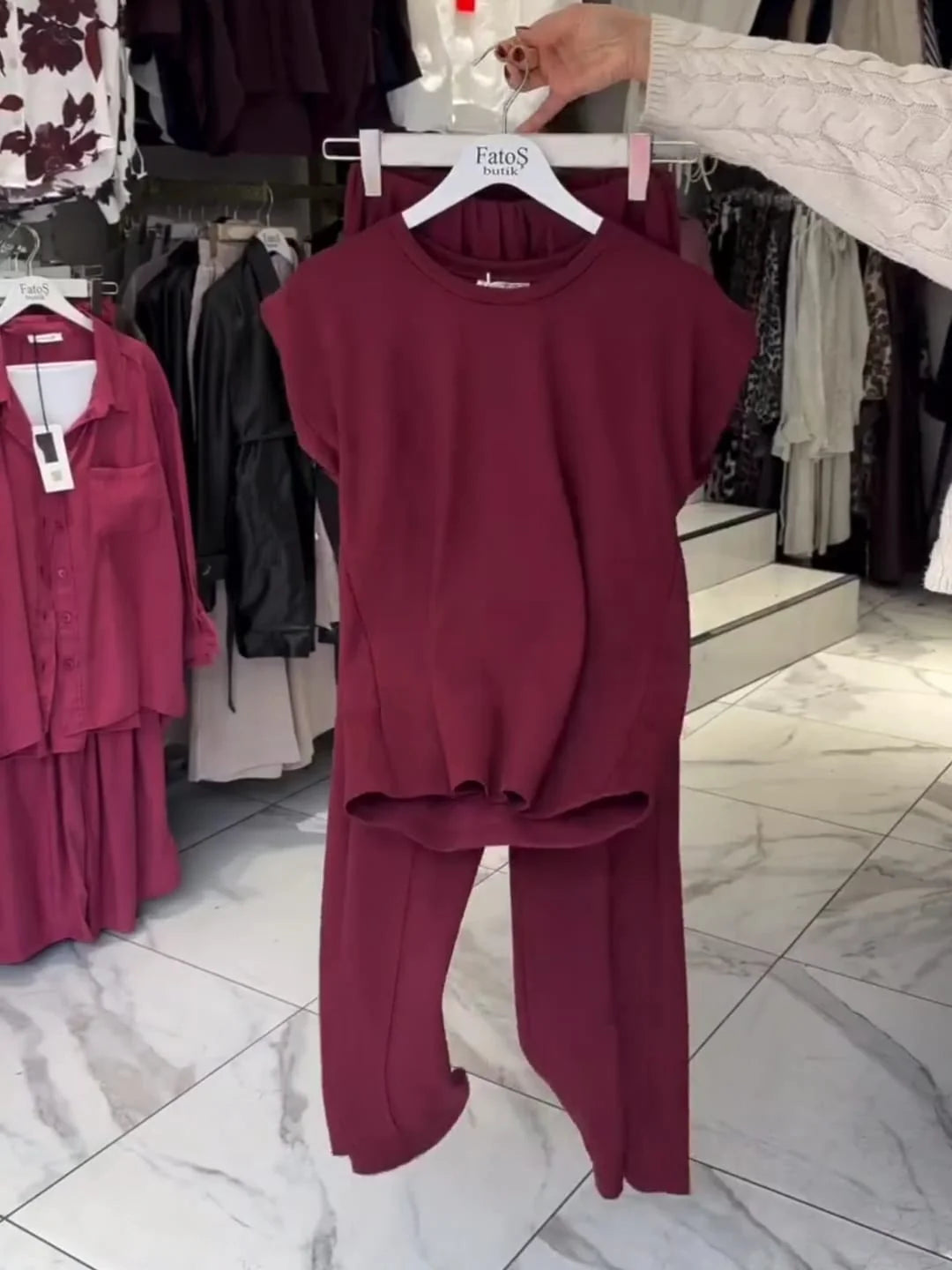 Choice Wear Women’s Cap Sleeves Top & Free‑Fall Trouser Set