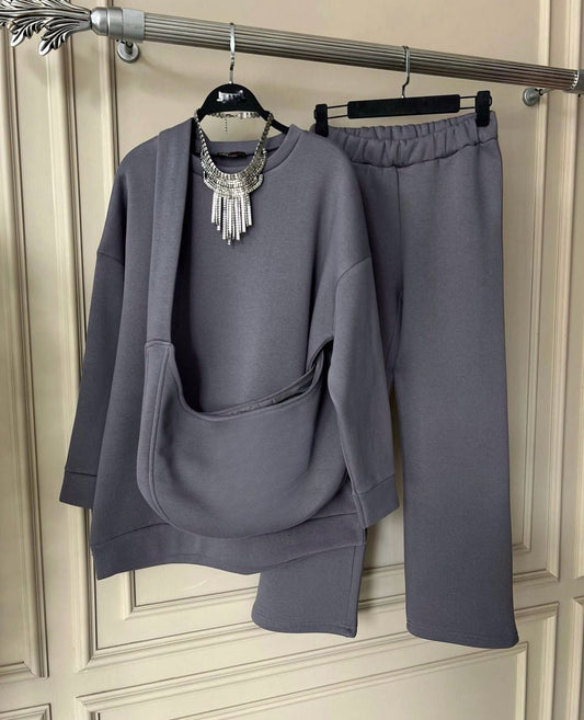 Choice Wear Carryall Winter Co-Ords Set | Sweatshirt + Trouser + Matching Bag
