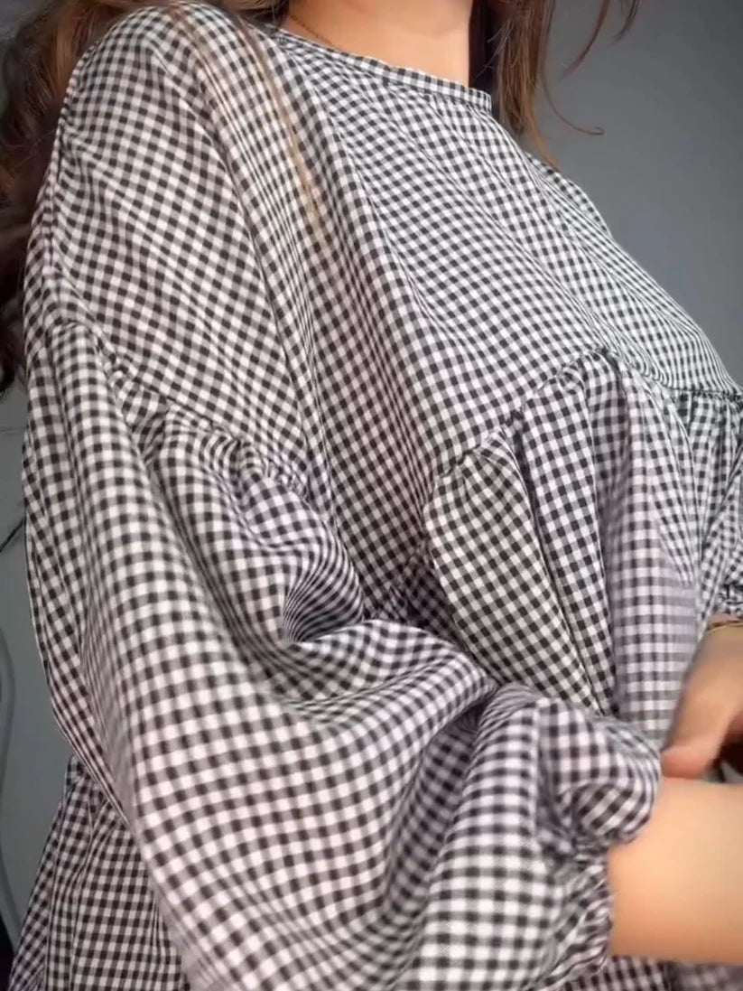 Choice Wear Classic Checkered Cotton Co‑ord Set for Women