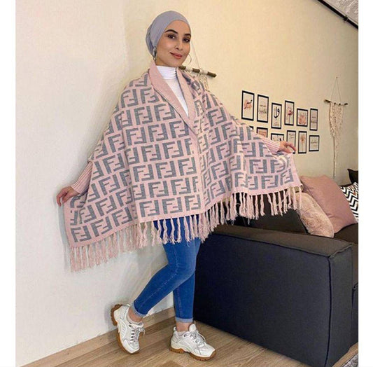 Choice Wear Women's Fendi Style Shawl Double Fleece Full Printed Winter Collection