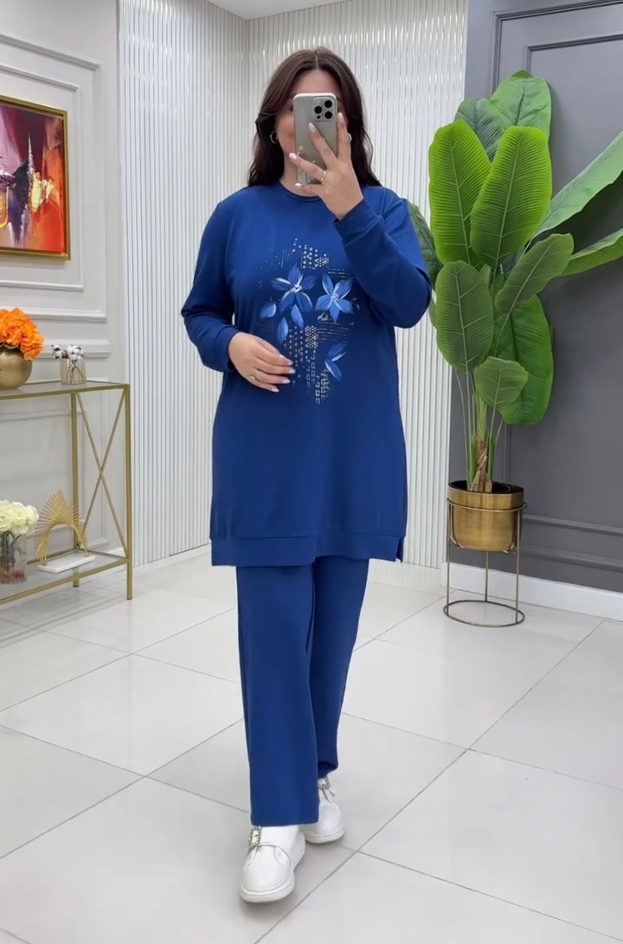 Choice Wear Flowers Printed Fleece Co‑ord Set for Women