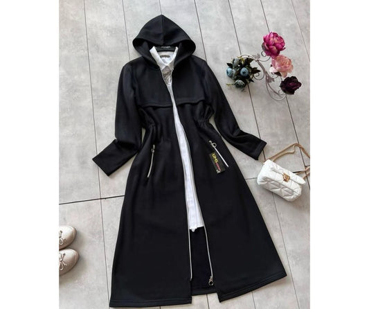 Choice Wear Oversized Long Hooded Fleece Upper for Women Winter Warm Coat Style Premium Quality