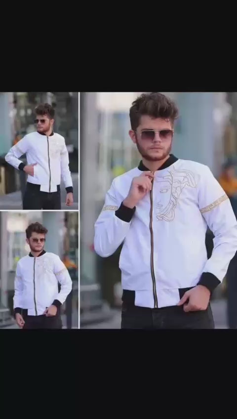 Men’s printed Bomber jacket-Video